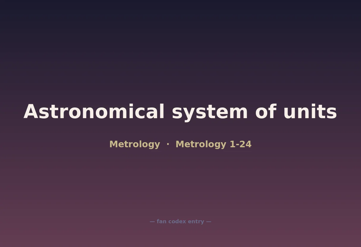 Astronomical system of units
