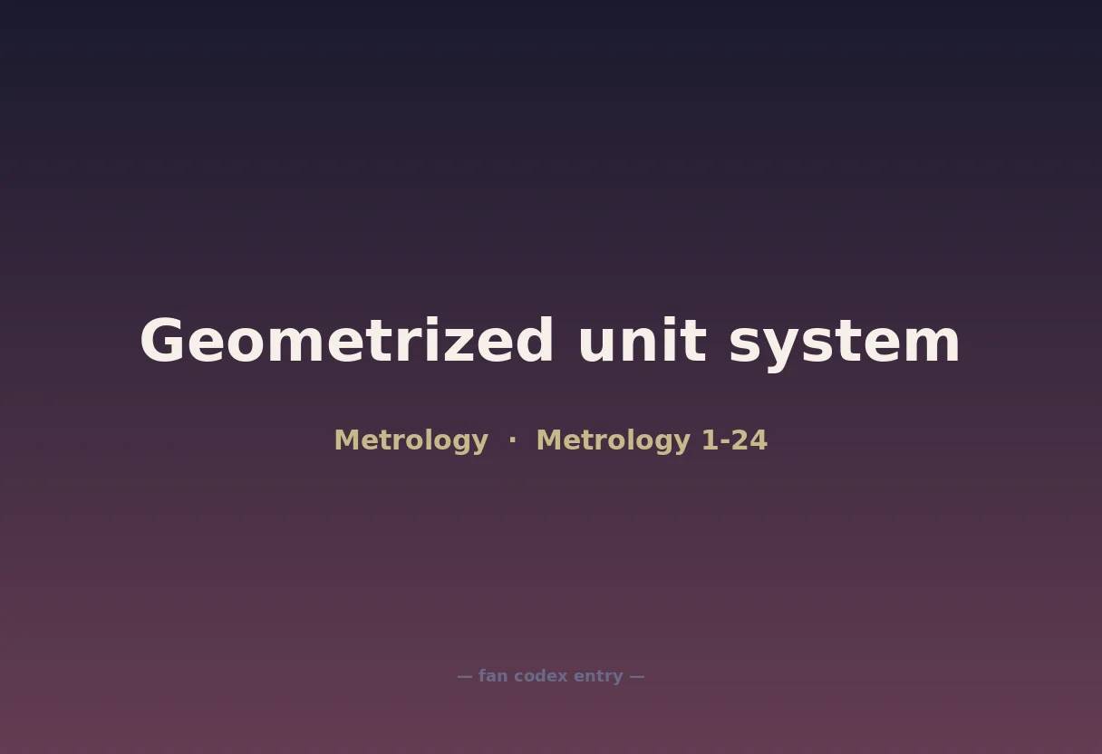Geometrized unit system