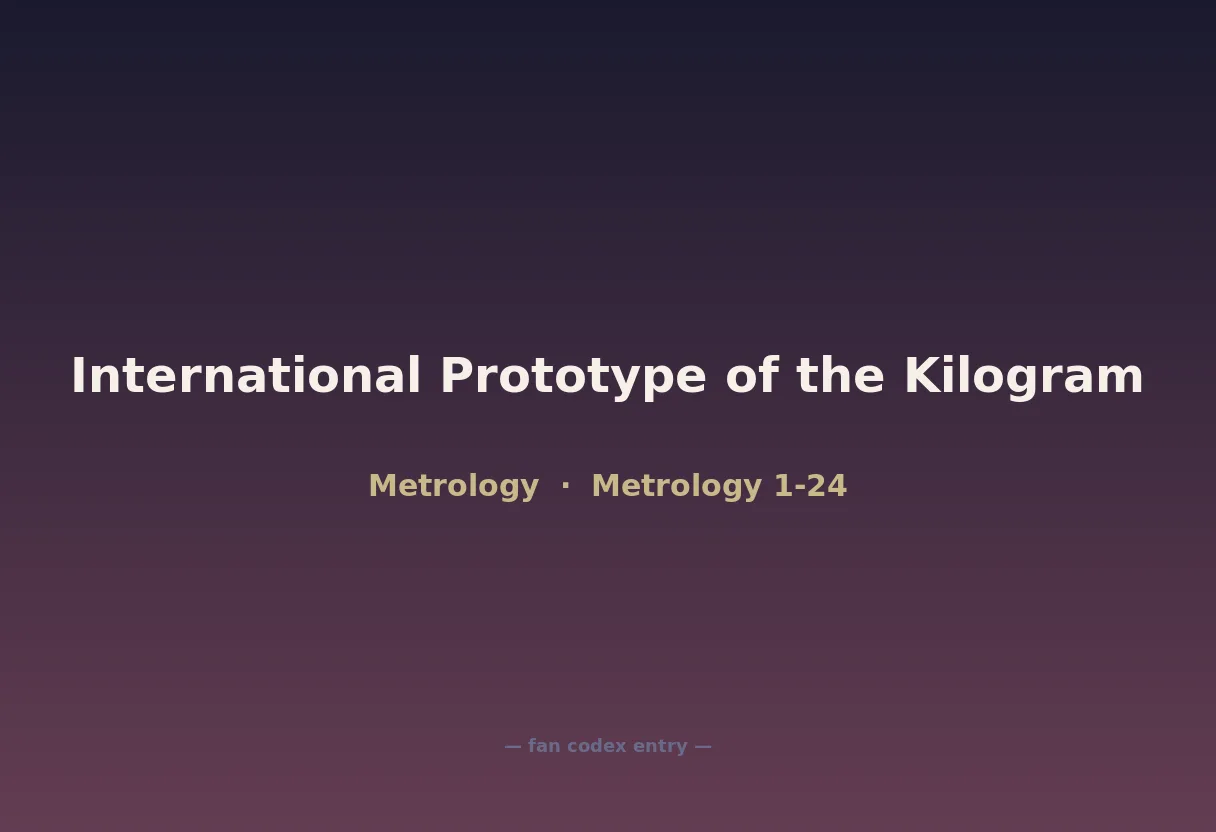 International Prototype of the Kilogram