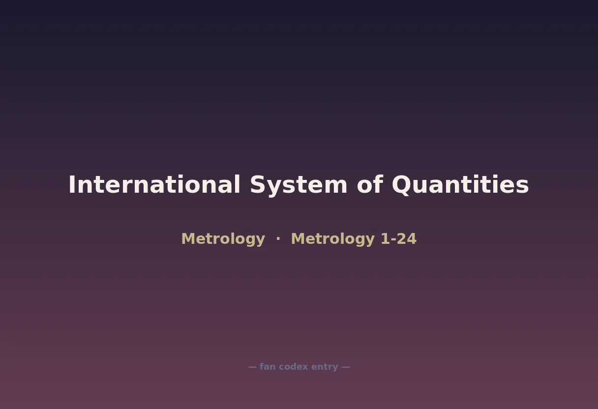 International System of Quantities