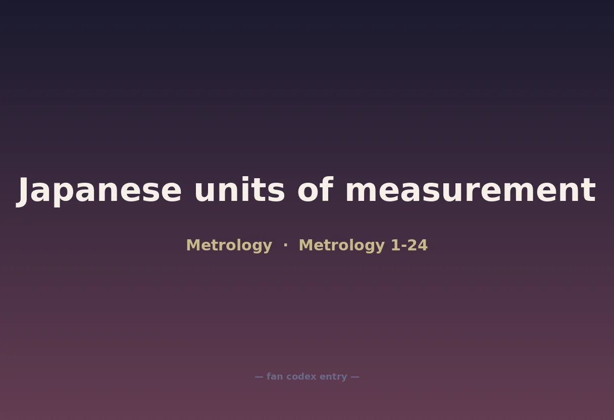 Japanese units of measurement