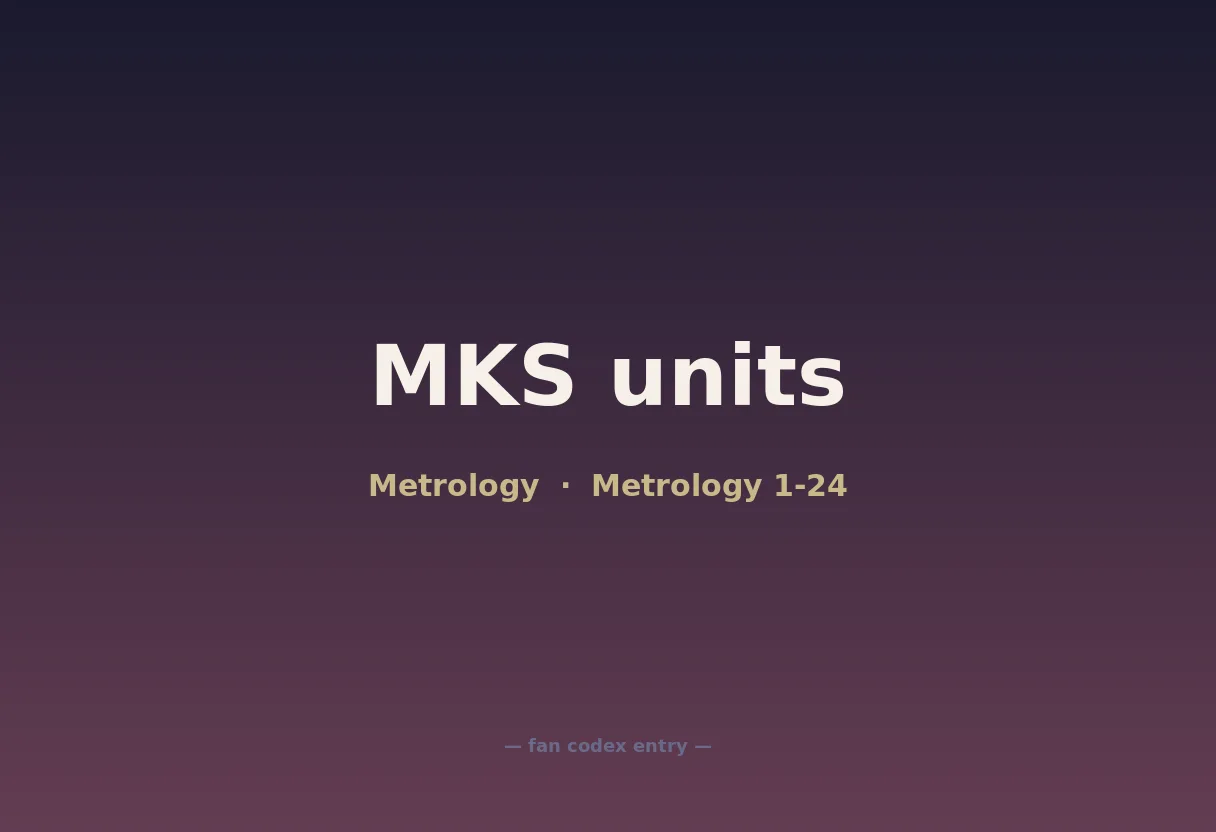 MKS units