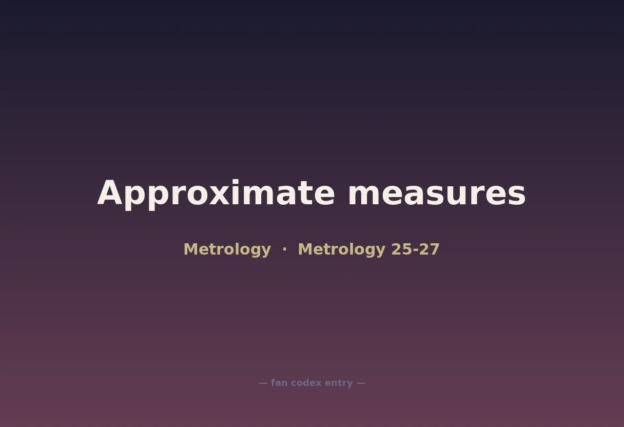 Approximate measures